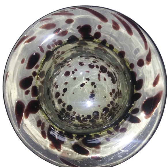 Vintage Tortoise Shell Handblown Murano Glass 4 Inch Votive Mini Candle Holder - Picture 3 of 8